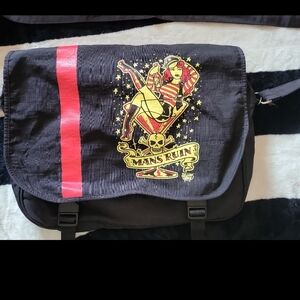 Sourpuss custom krepps mans ruins totebag/ laptop bag Vixen by micheline pitt